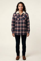 Women's -Lined Plaid Relaxed Shirt Jacket | Senna