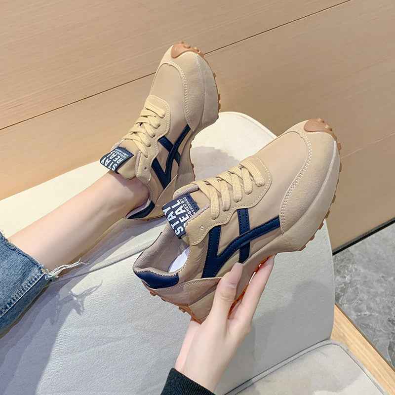 Lia | Women's Retro-Panel Chunky Sole Low-Top Sneakers