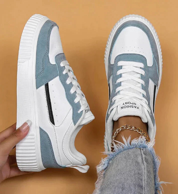Kendra | Chunky Sole Colorblock Low-top Lace-up Sneakers