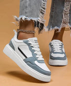 Kendra | Chunky Sole Colorblock Low-top Lace-up Sneakers