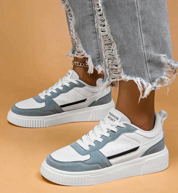 Kendra | Chunky Sole Colorblock Low-top Lace-up Sneakers