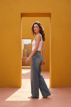 Lia | High-waisted Wide Leg Full-length Jeans