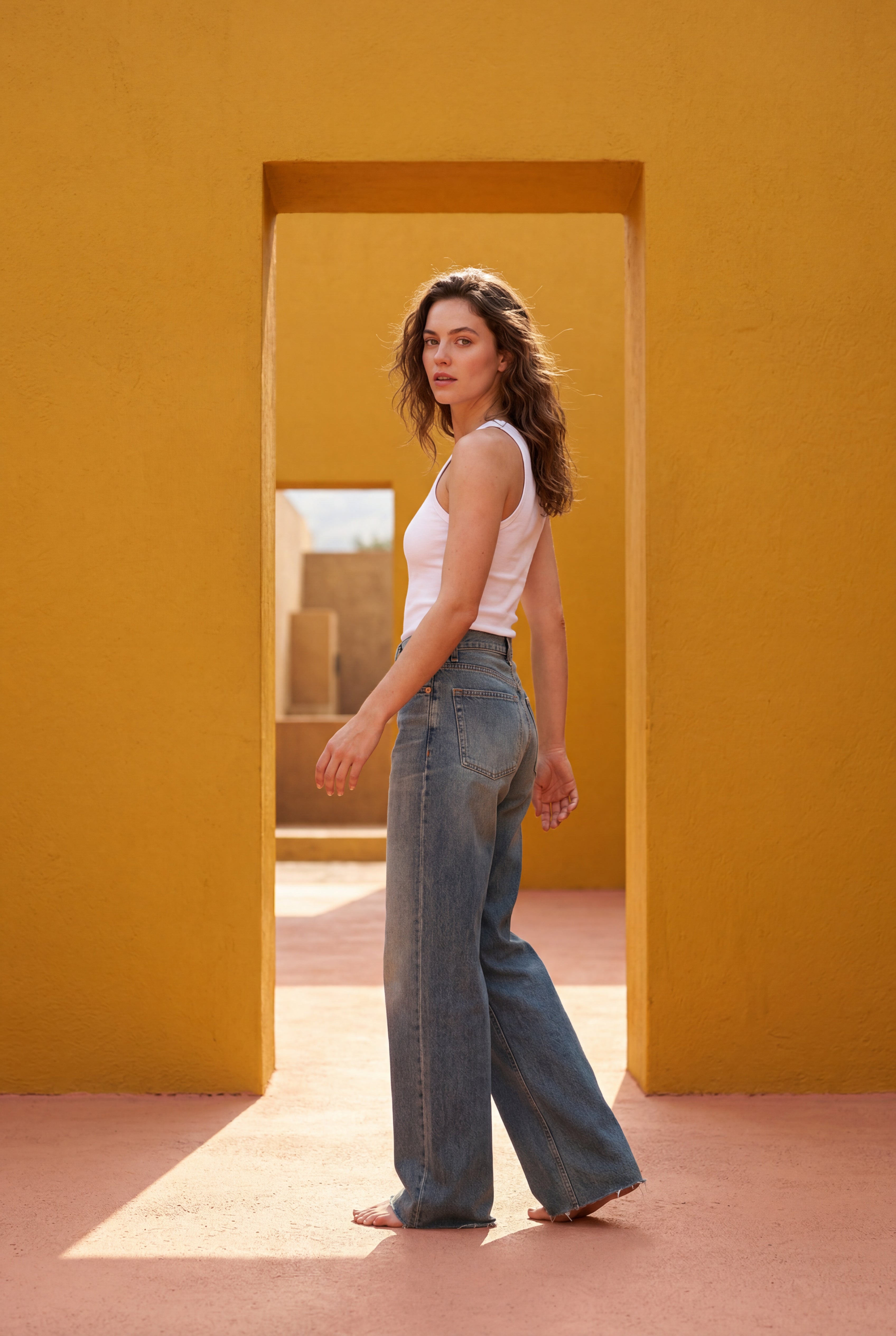 Lia | High-waisted Wide Leg Full-length Jeans