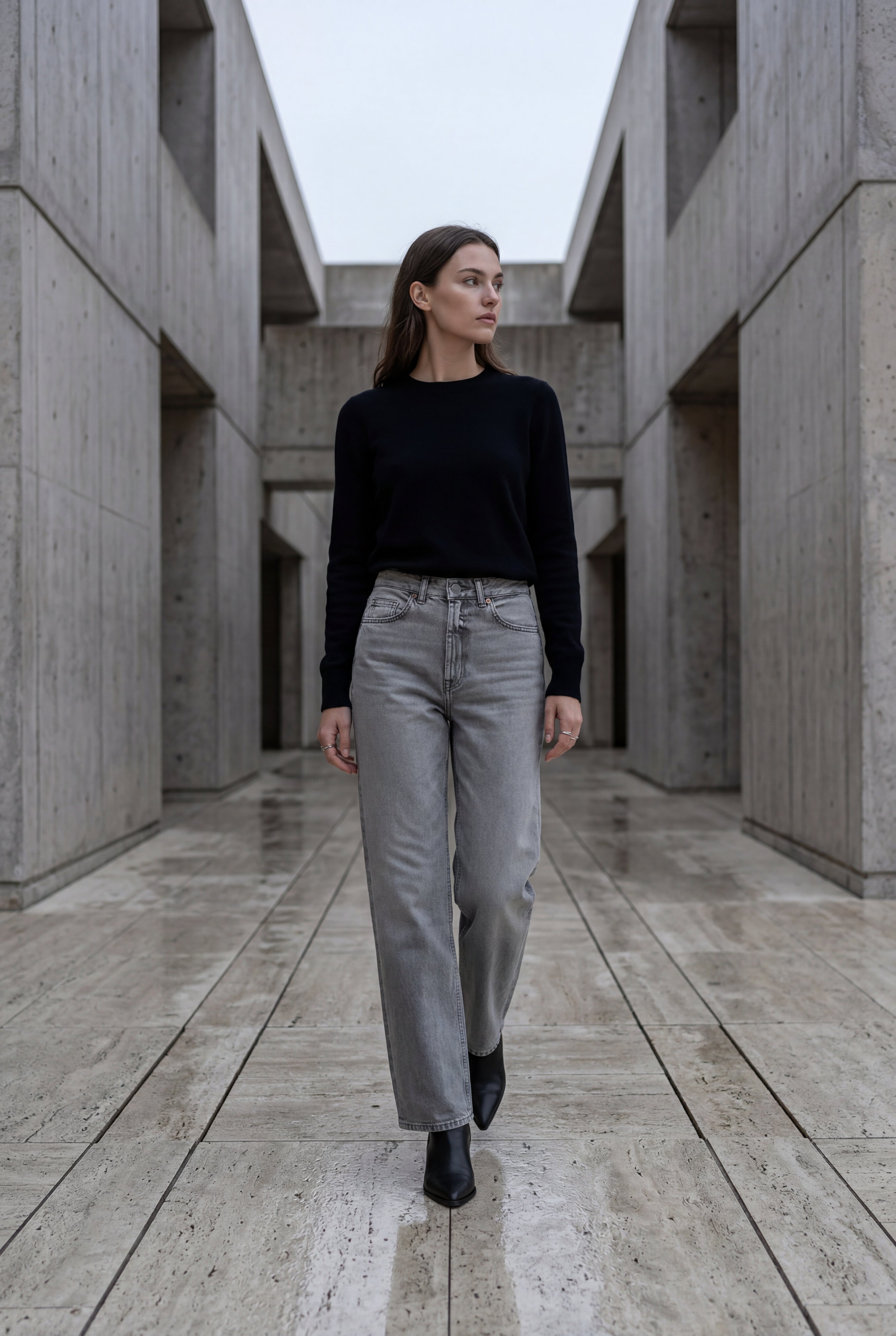 Lia | High-waisted Wide Leg Full-length Jeans