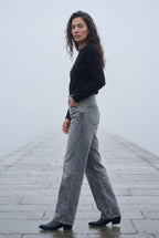 Lia | High-waisted Wide Leg Full-length Jeans