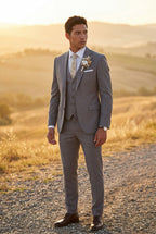 Liam | Slim Fit Three Piece Wedding Suit with Vest