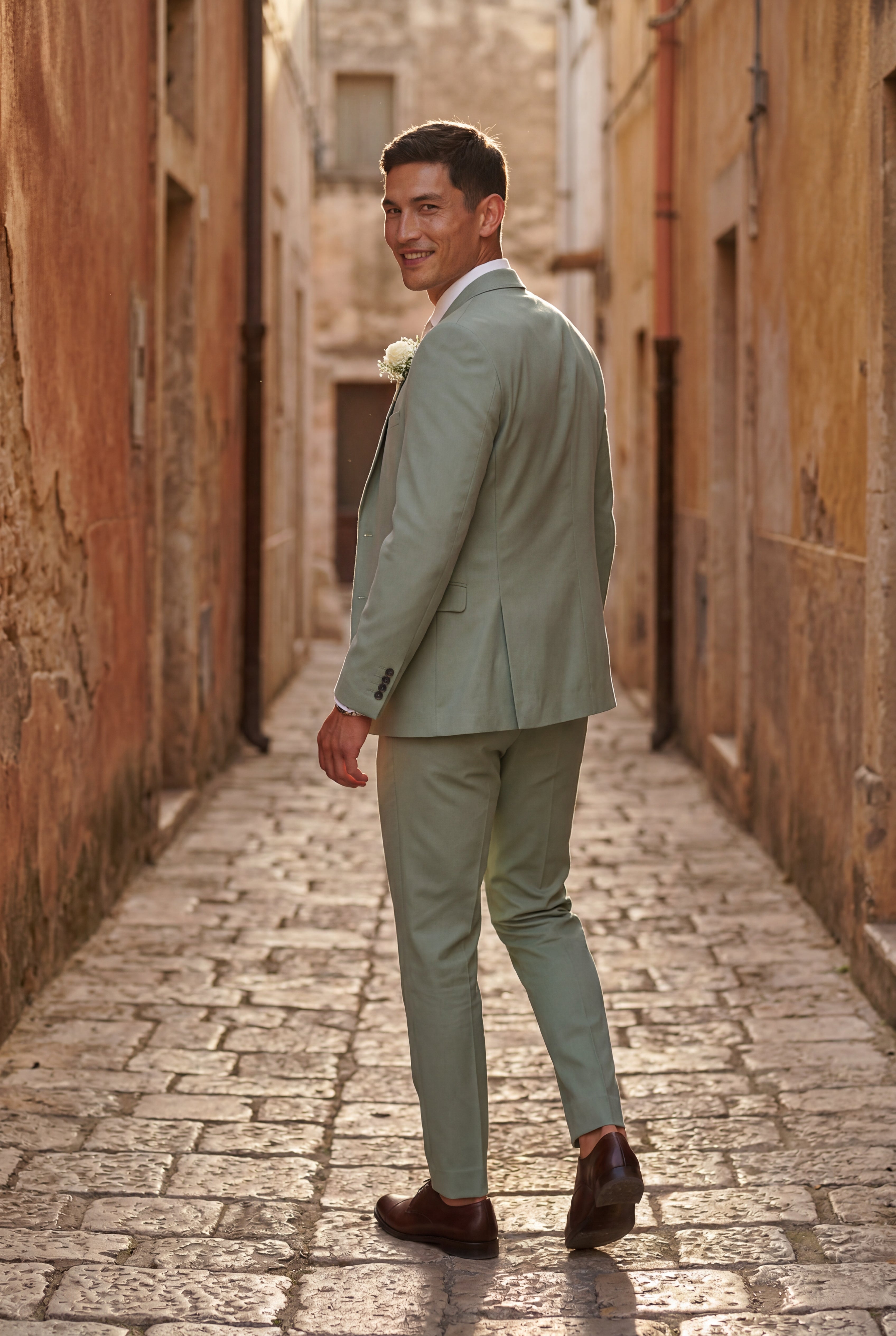 Liam | Slim Fit Three Piece Wedding Suit with Vest