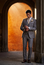 Liam | Slim Fit Three Piece Wedding Suit with Vest