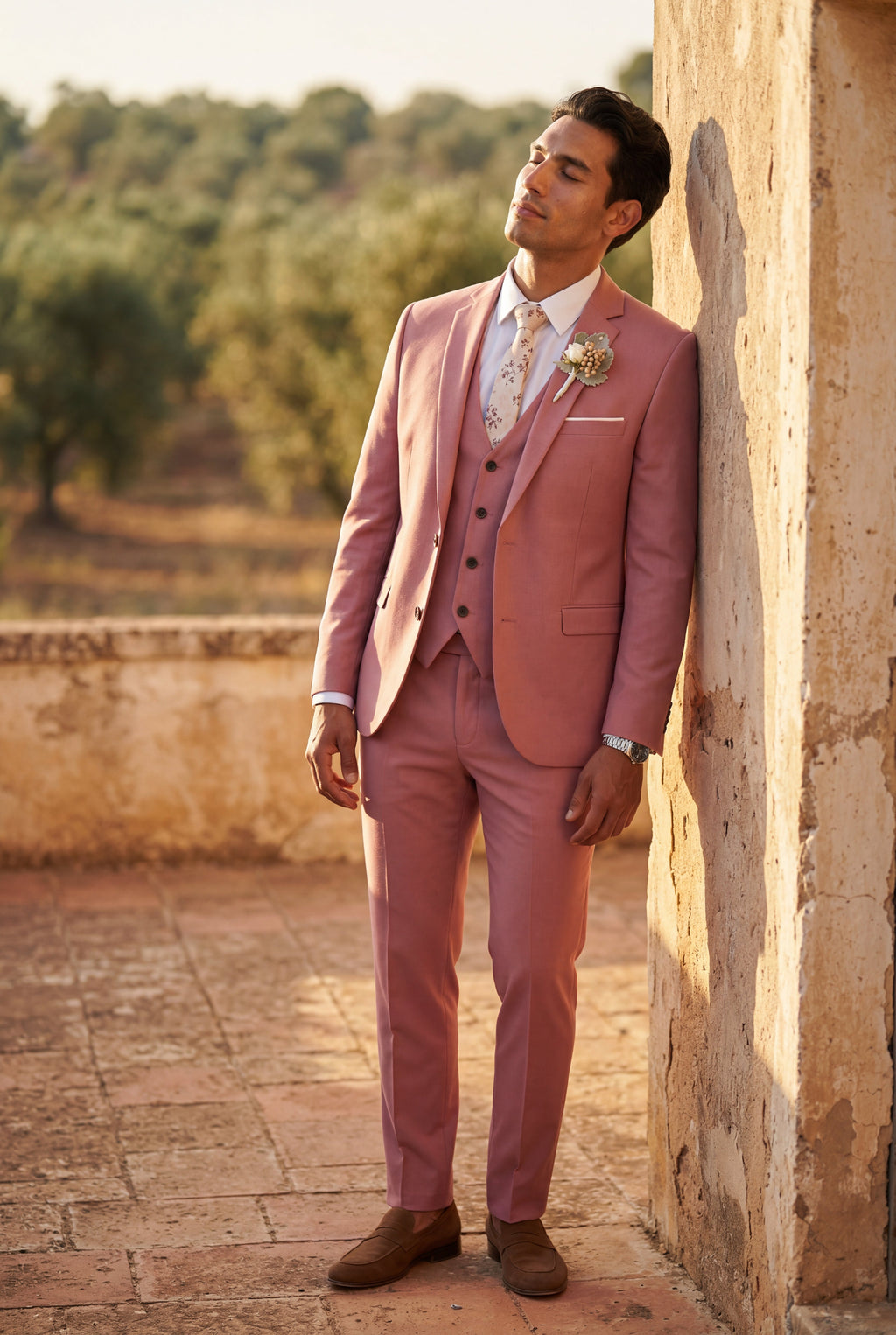 Liam | Slim Fit Three Piece Wedding Suit with Vest