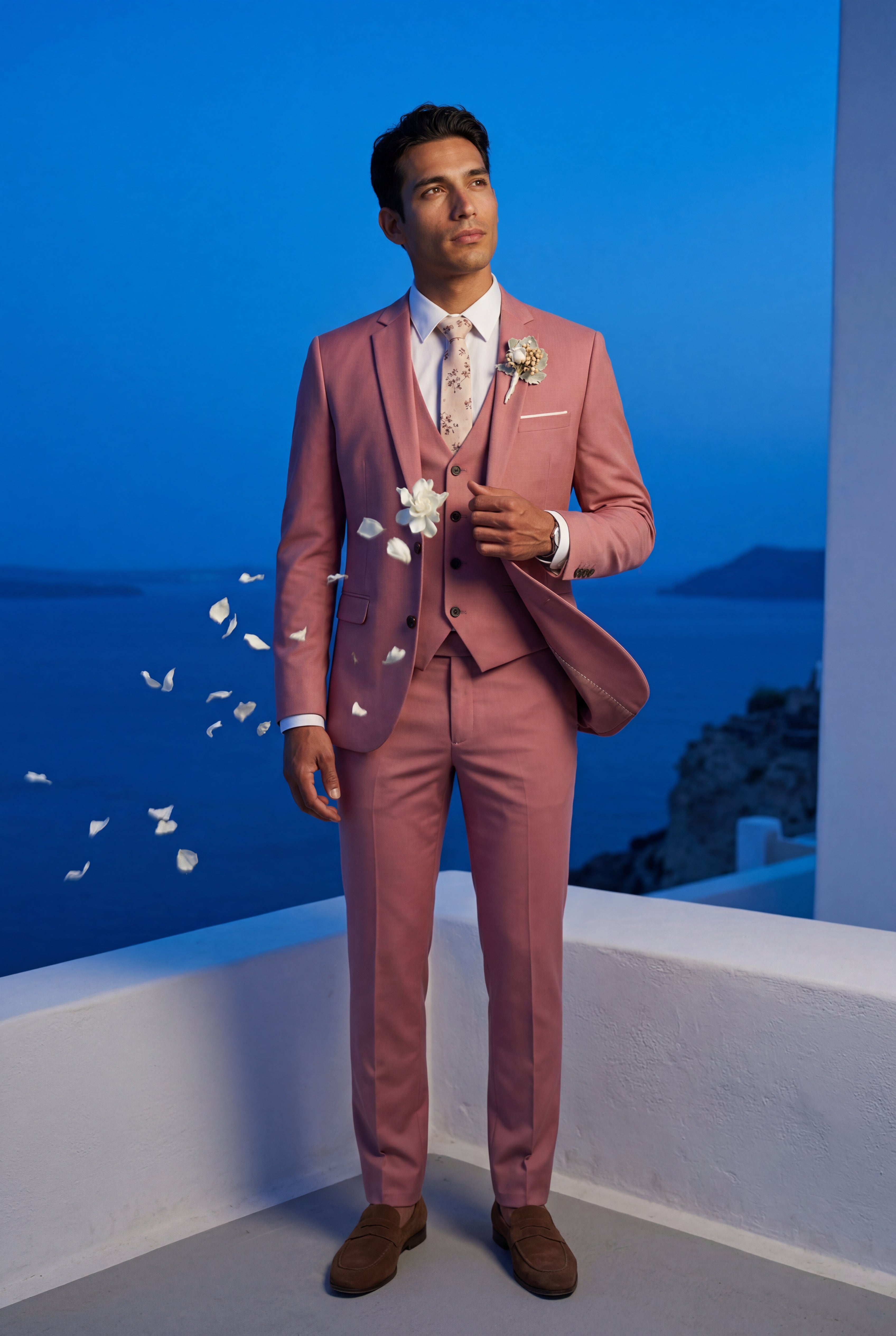 Liam | Slim Fit Three Piece Wedding Suit with Vest