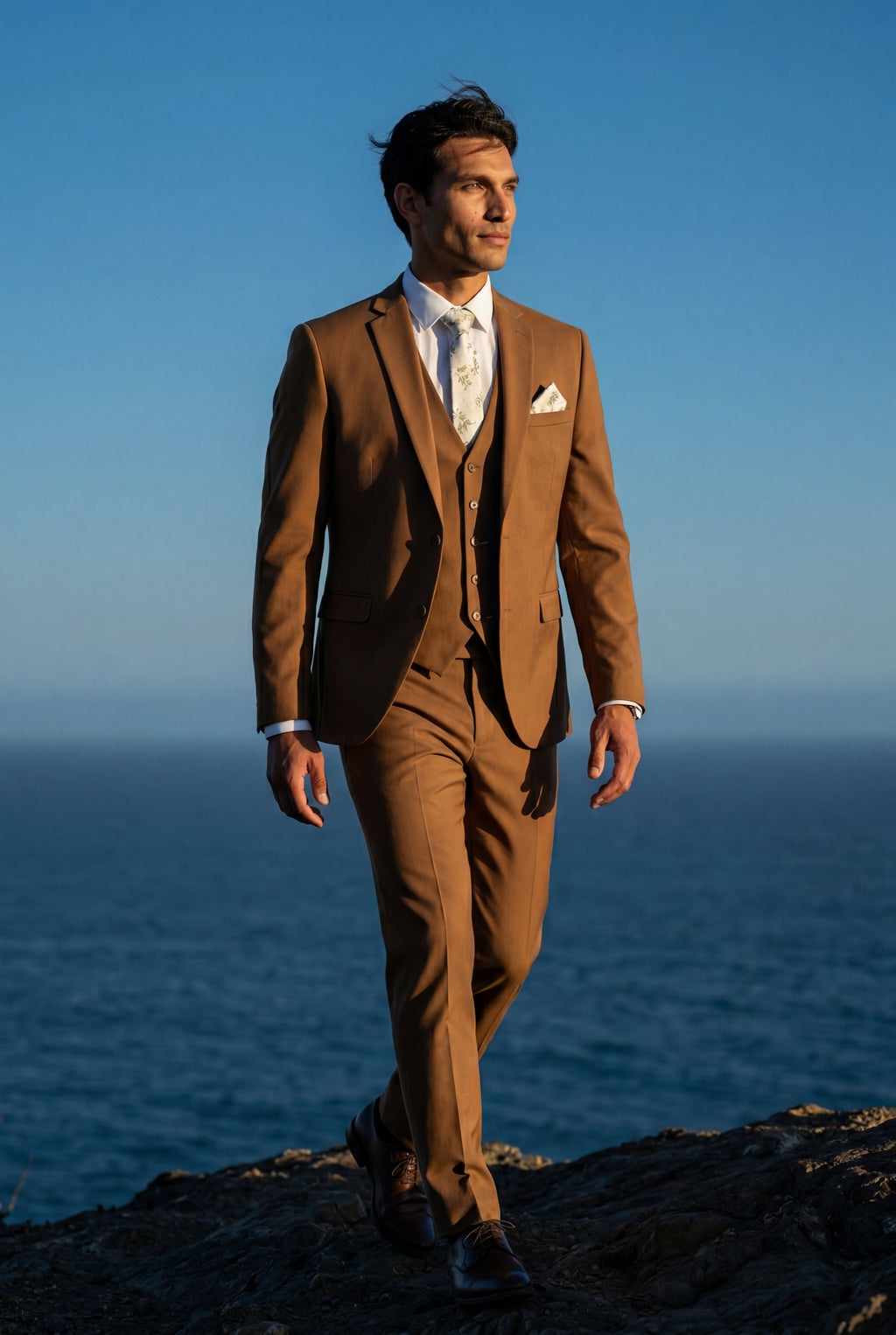 Liam | Slim Fit Three Piece Wedding Suit with Vest