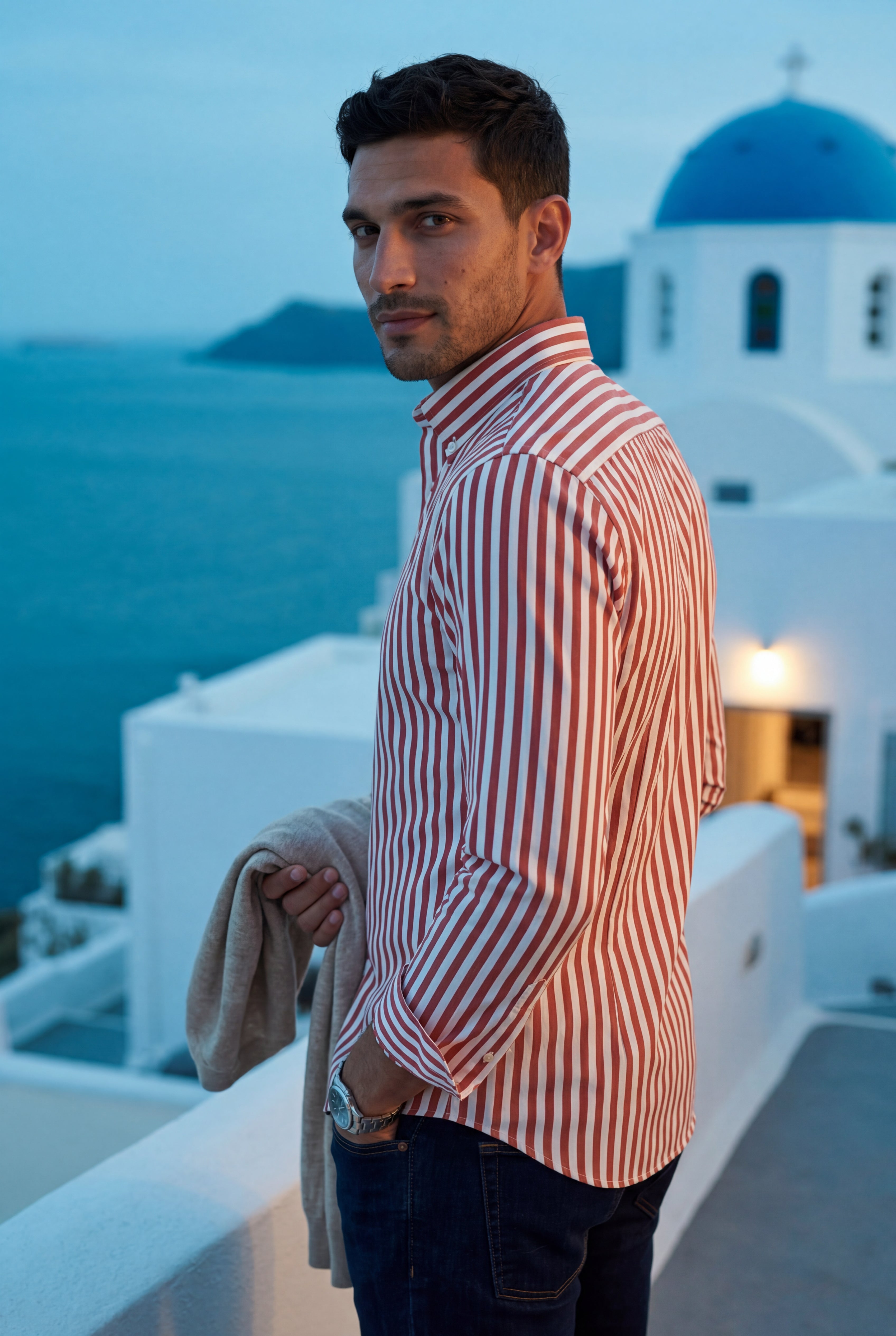 Liam | Tailored Vertical Stripe Button-down Dress Shirt