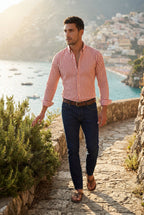 Liam | Tailored Vertical Stripe Button-down Dress Shirt
