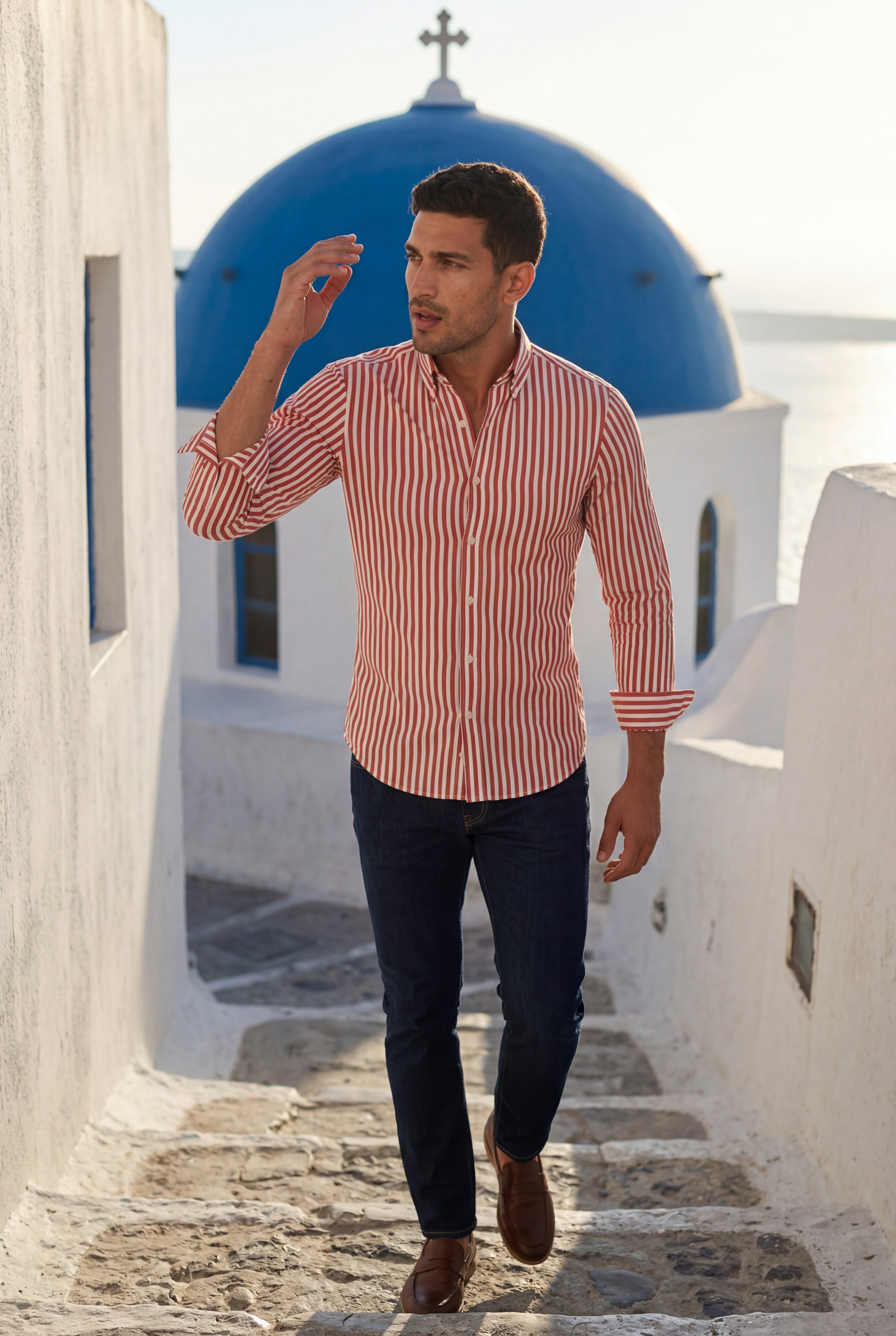 Liam | Tailored Vertical Stripe Button-down Dress Shirt