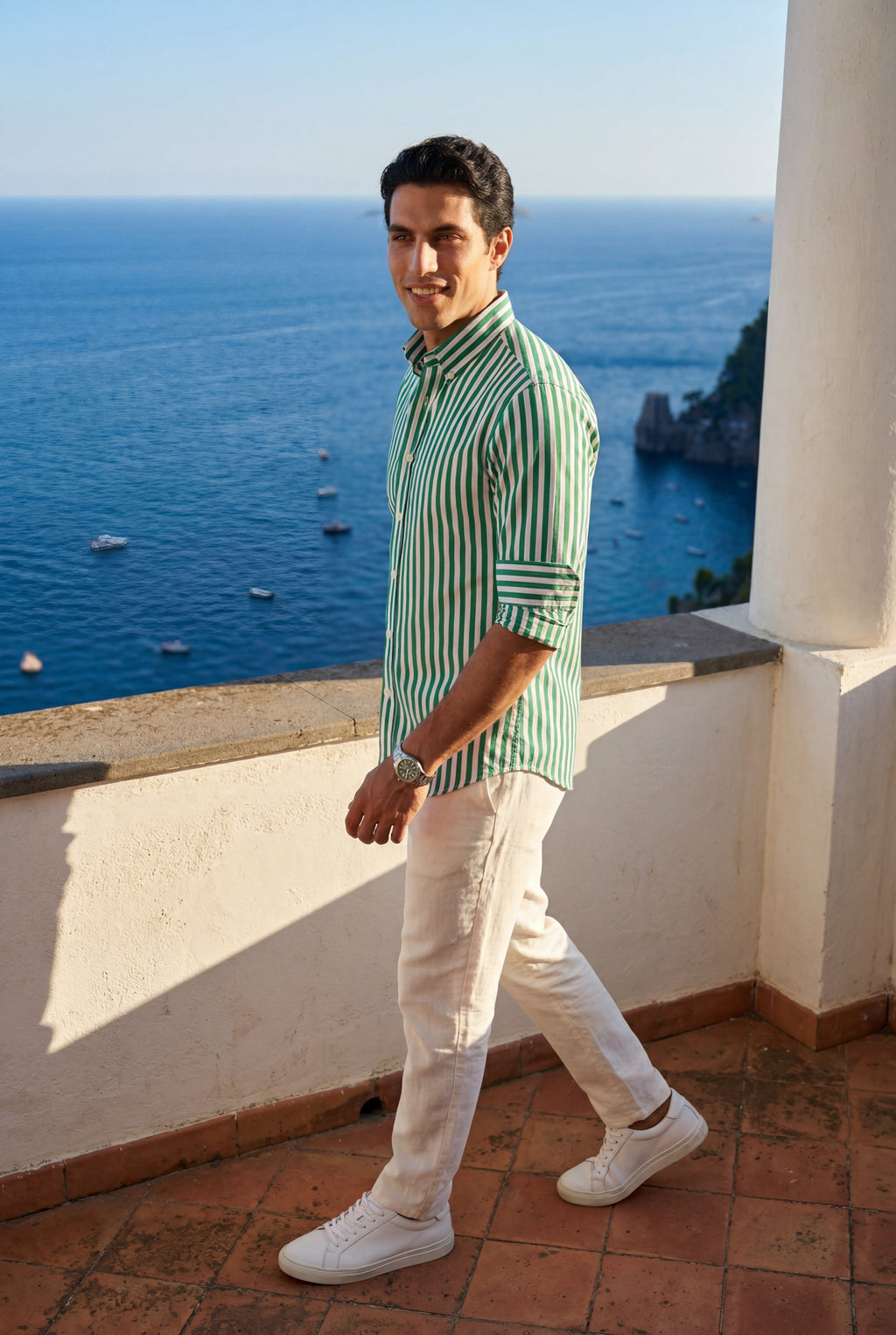 Liam | Tailored Vertical Stripe Button-down Dress Shirt