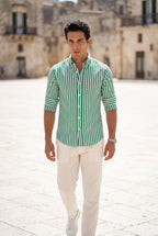 Liam | Tailored Vertical Stripe Button-down Dress Shirt