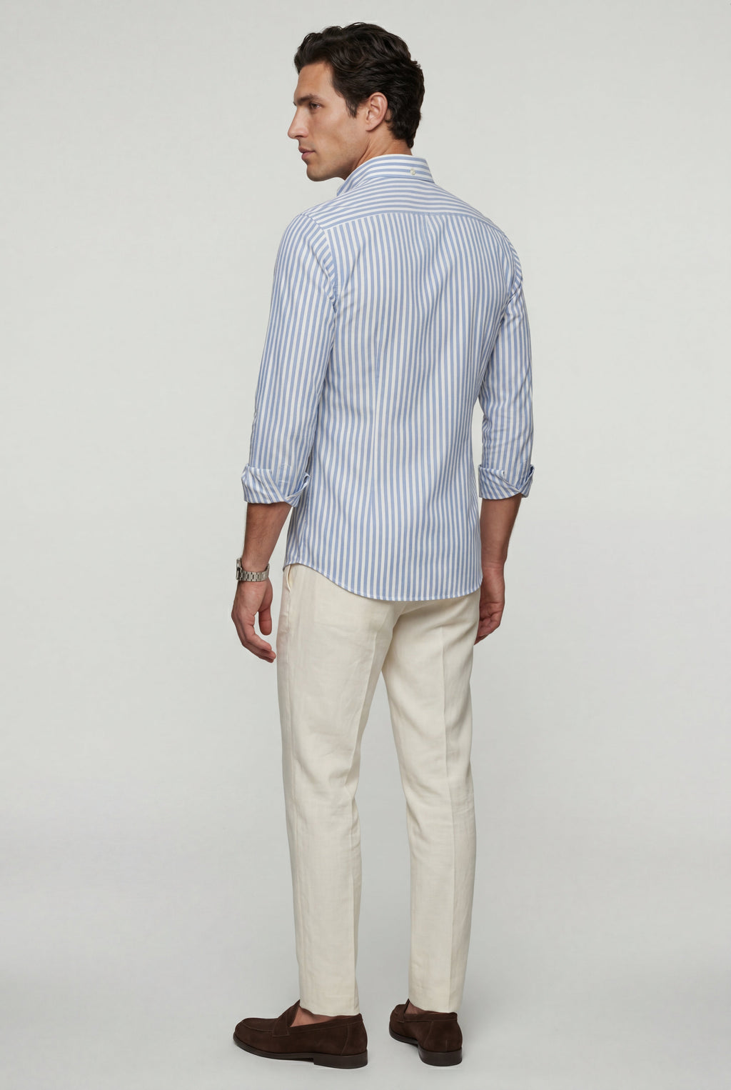 Liam | Tailored Vertical Stripe Button-down Dress Shirt