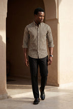 Liam | Tailored Vertical Stripe Button-down Dress Shirt