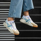 Gio | Women's Retro Low-Top Slip-On Sneakers with Color-Block Panels