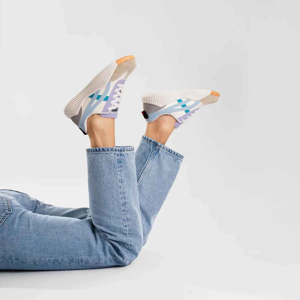 Gio | Women's Retro Low-Top Slip-On Sneakers with Color-Block Panels