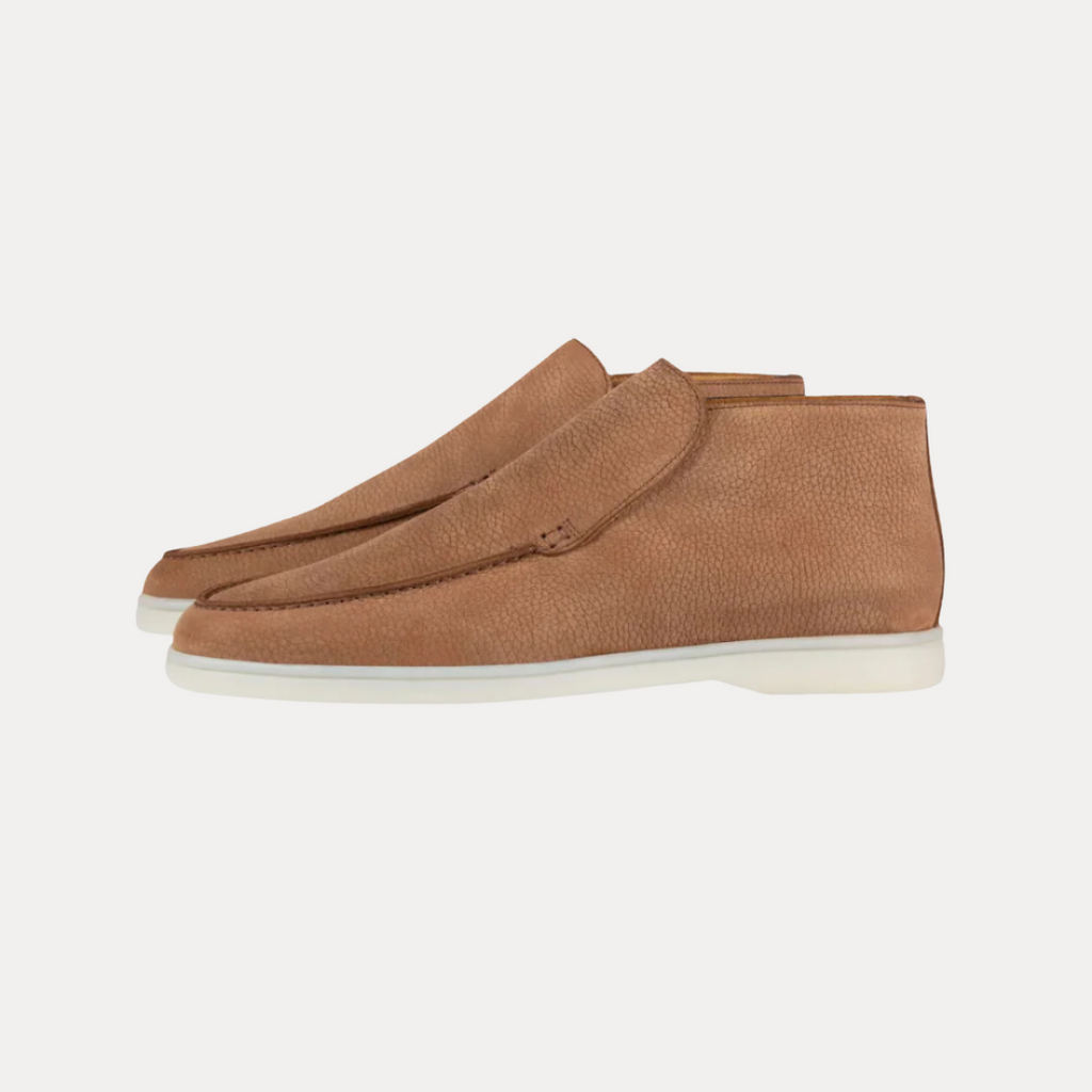 Liam | High-top Slip-on Loafers with Contrast White Sole