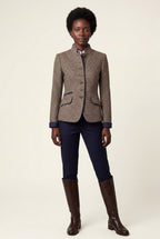 Structured Riding Jacket with Contrast Piping | Senna
