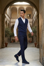 Liam | Button-front V-neck Sleeveless Sweater Vest