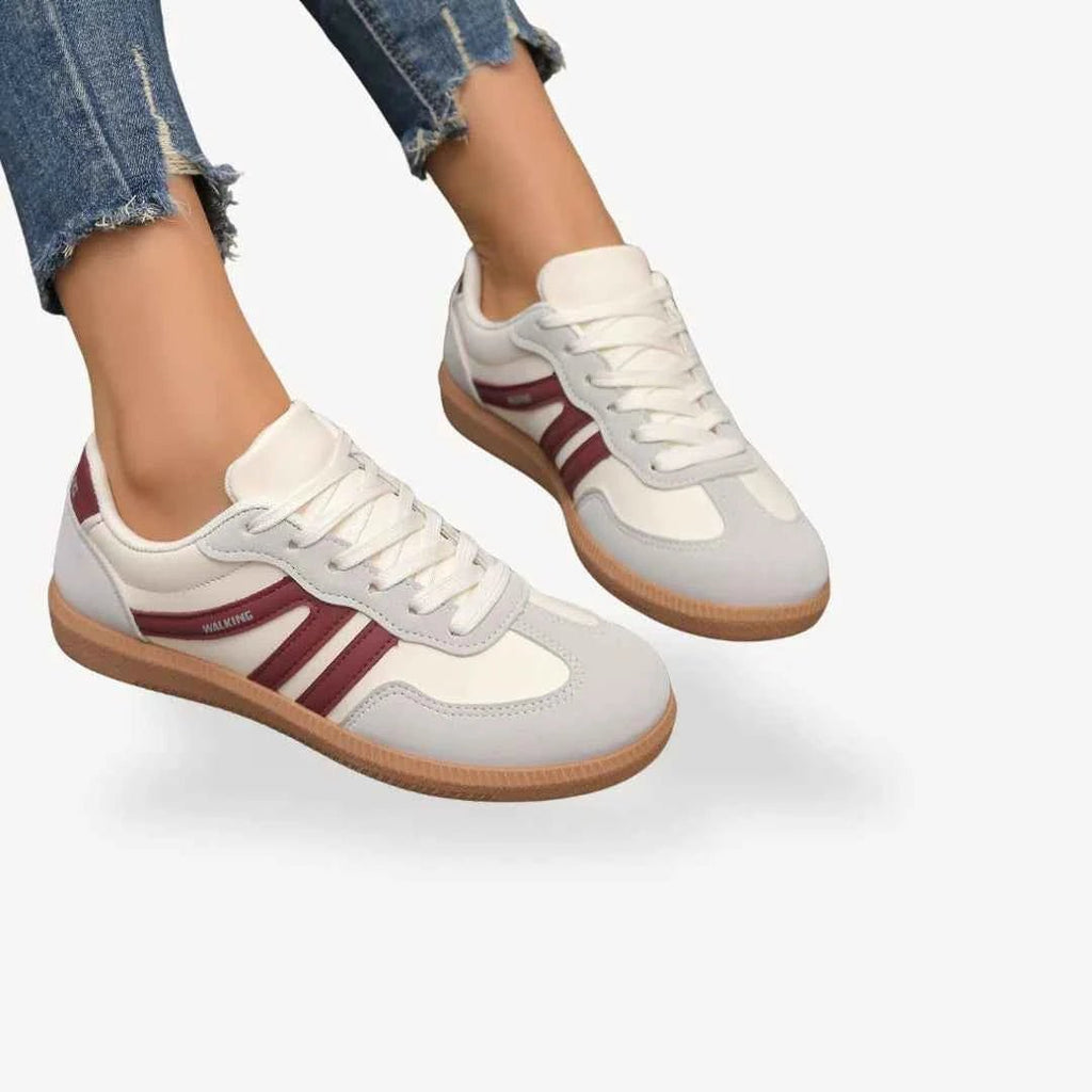 Elcevi | Color-block Panel Retro Lace up Sneakers For Women