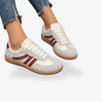 Elcevi | Color-block Panel Retro Lace up Sneakers For Women