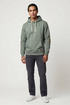 Liam | Contrast Elbow Patch Pullover Hoodie with Drawstring Hood