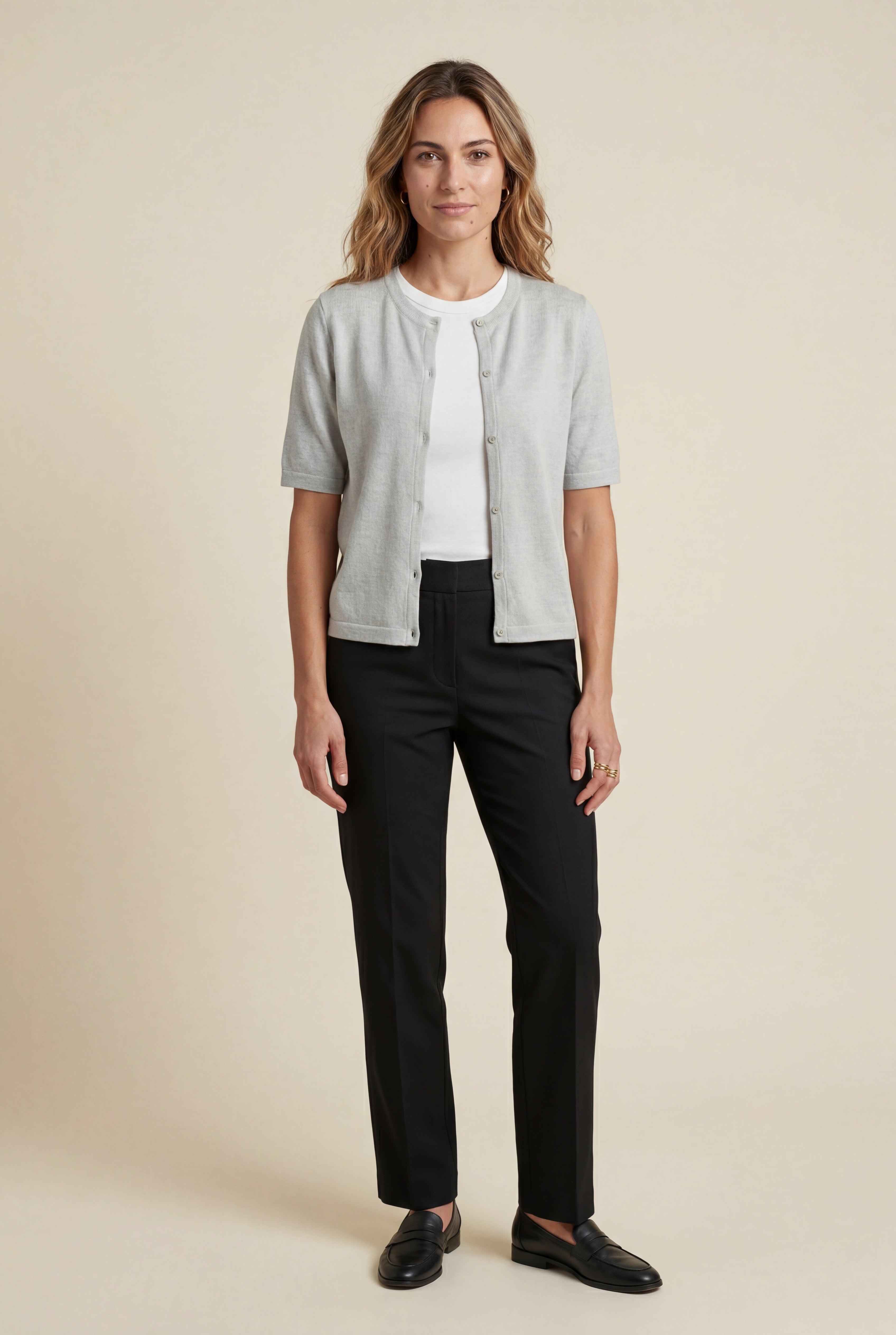 Oversized Ribbed Button-front Cardigan Sweater | Senna