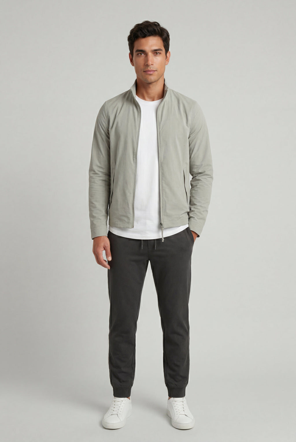 Liam | Slim Fit Zip-front Stand Collar Casual Jacket