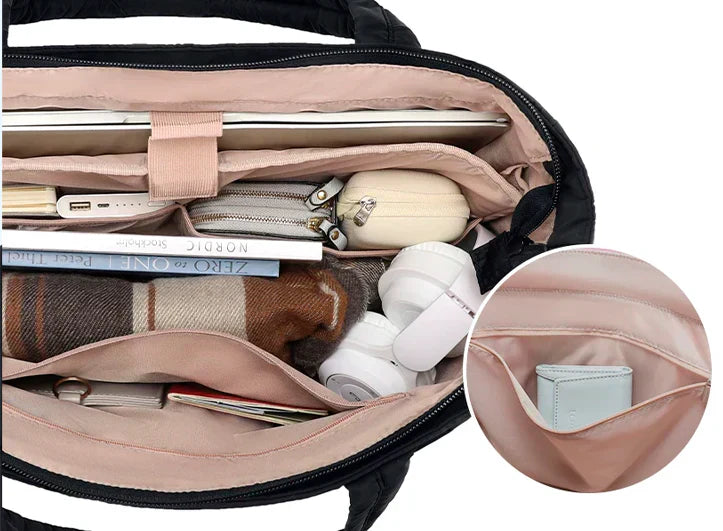 Monica Laurent — Quilted Shoulder Bag (Black)