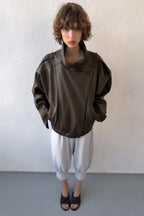 Elcevi | Women's Faux Leather Biker Jacket