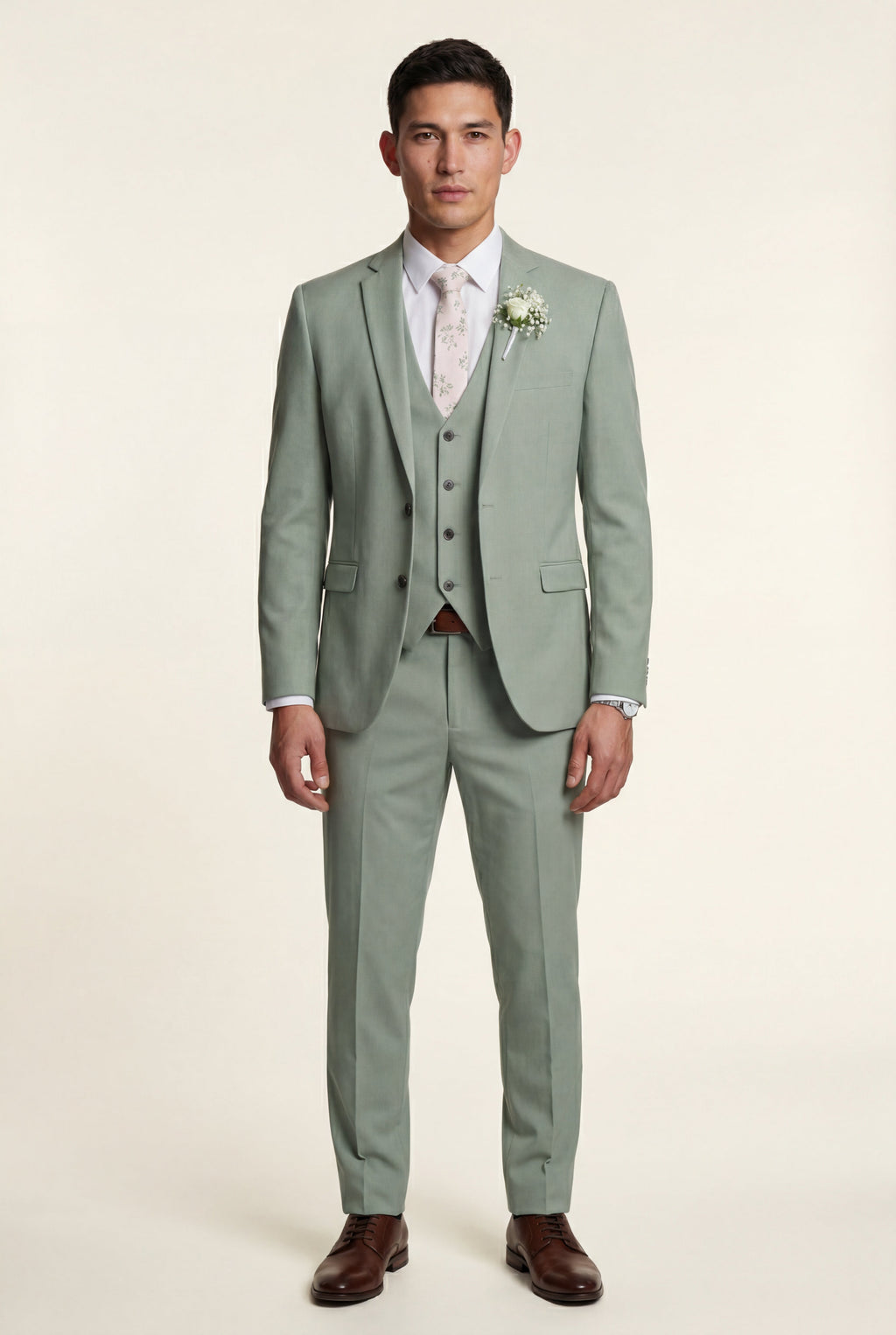 Liam | Slim Fit Three Piece Wedding Suit with Vest