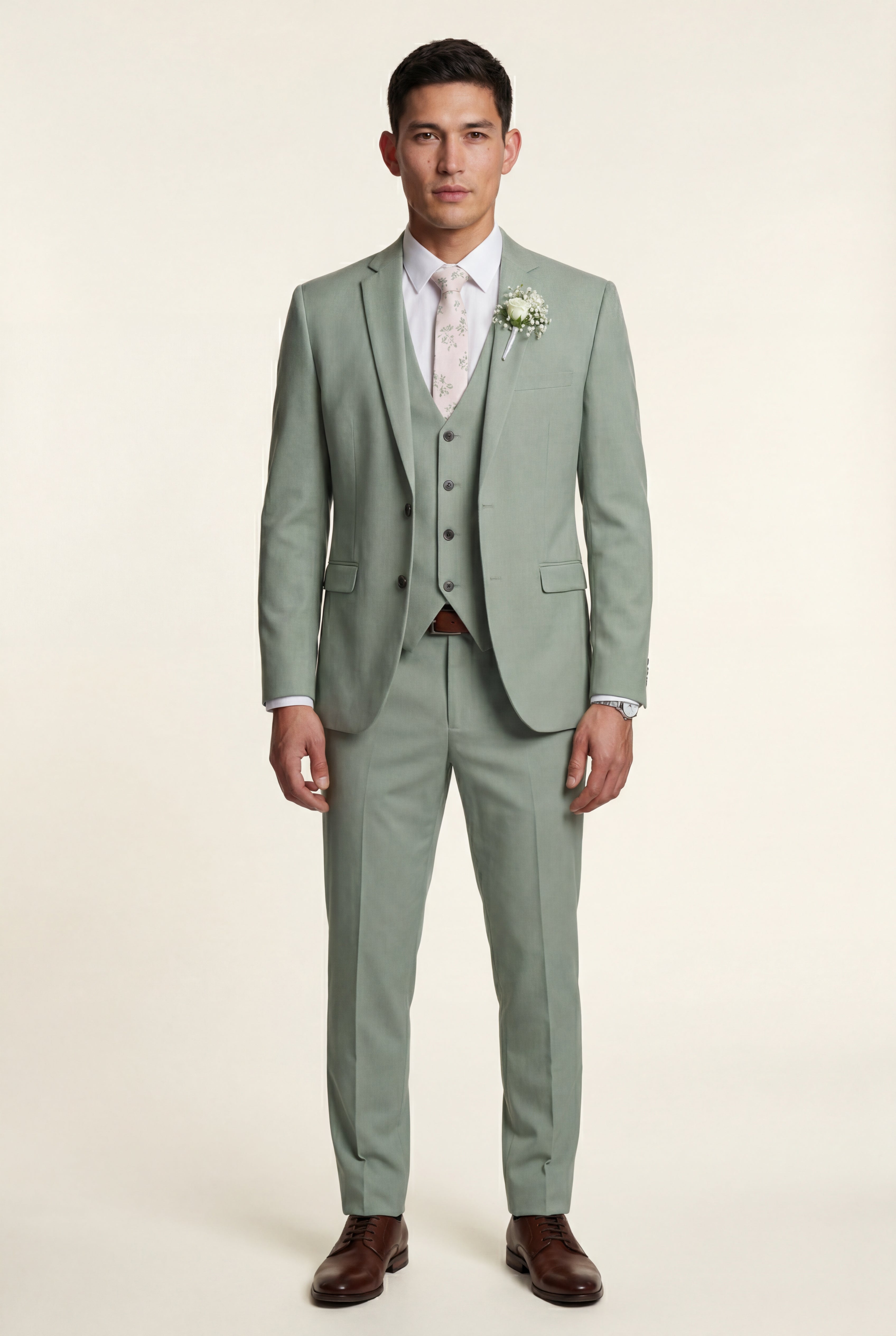 Liam | Slim Fit Three Piece Wedding Suit with Vest