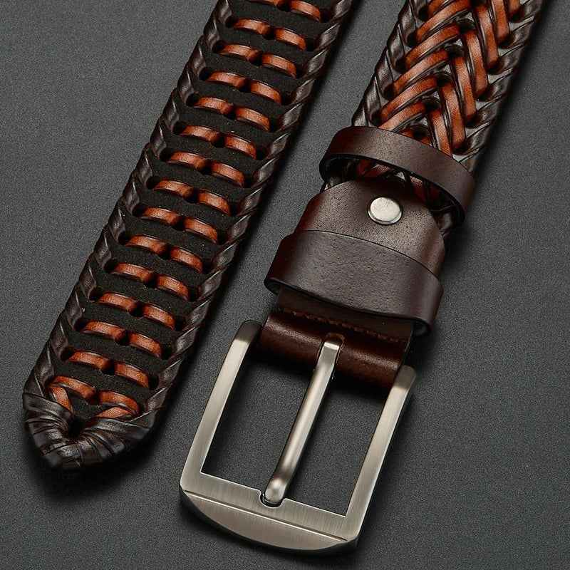 Kian | Men's Braided Textured Pin Buckle Casual Belt