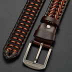 Kian | Men's Braided Textured Pin Buckle Casual Belt