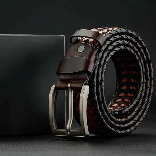 Kian | Men's Braided Textured Pin Buckle Casual Belt