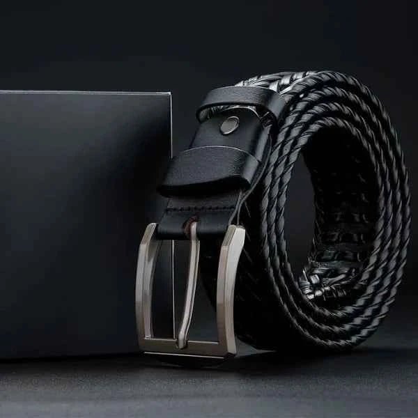 Kian | Men's Braided Textured Pin Buckle Casual Belt