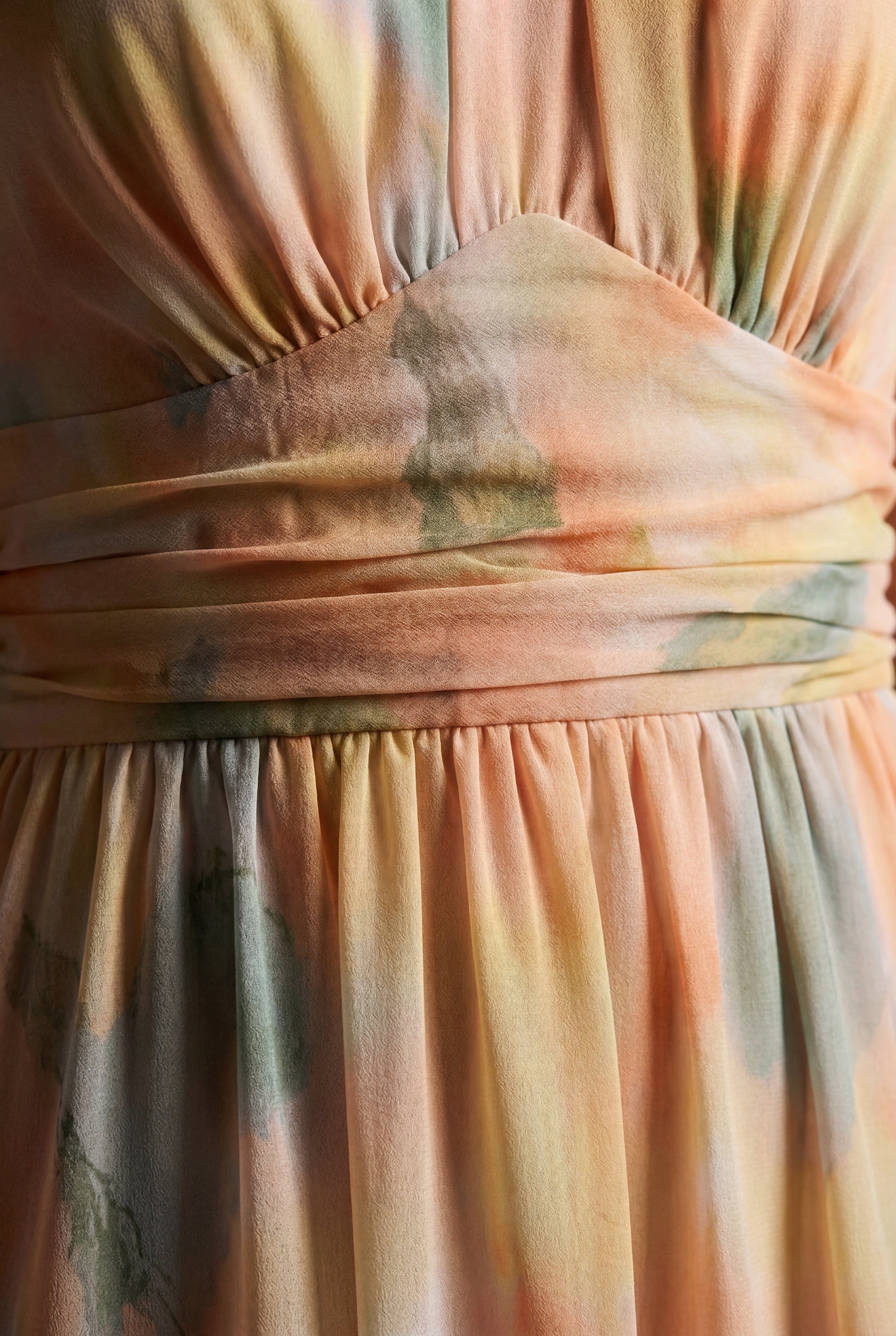 Elcevi | Watercolor Halter Neck Maxi Dress Multicolor