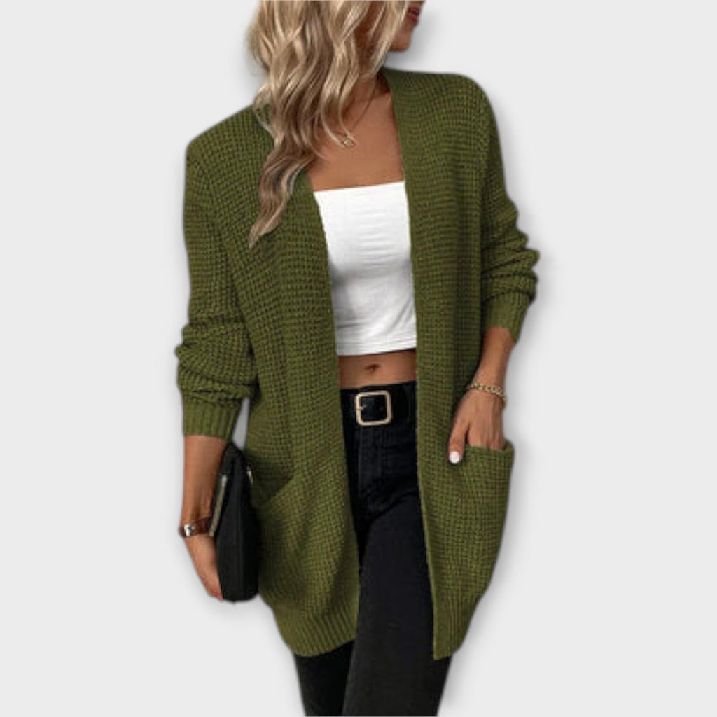 Nandine - Casual Knit Cardigan with Pockets
