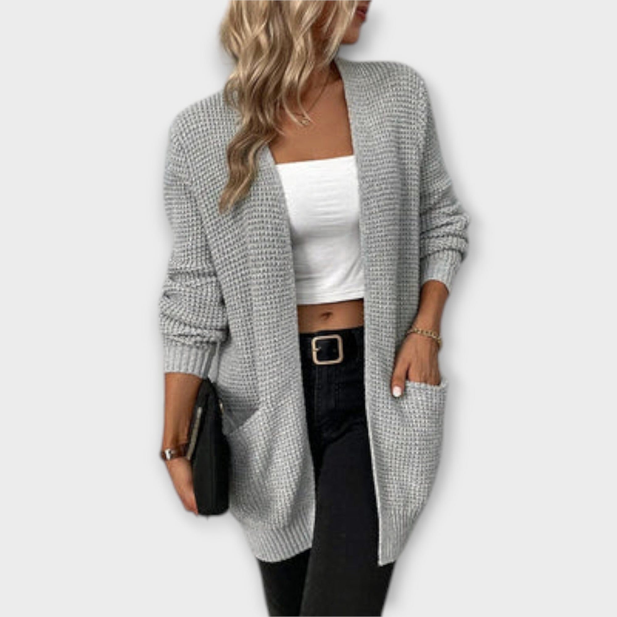 Nandine - Casual Knit Cardigan with Pockets