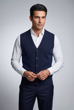Liam | Button-front V-neck Sleeveless Sweater Vest