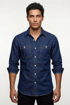 Classic Button-up Shirt with Chest Flap Pockets | James