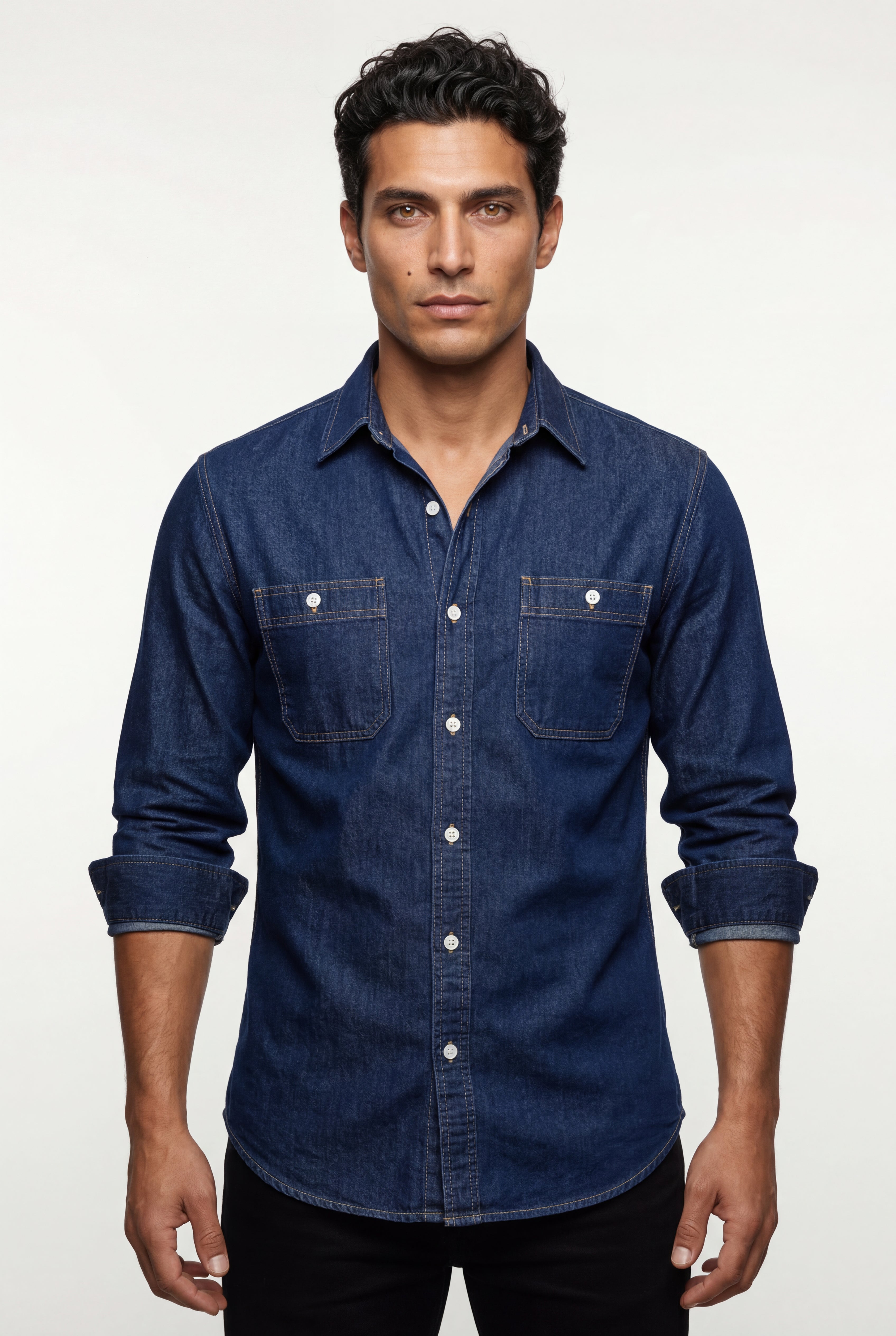 Classic Button-up Shirt with Chest Flap Pockets | James