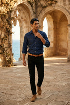 Classic Button-up Shirt with Chest Flap Pockets | James