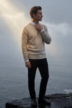Classic Crew Neck Pullover Sweater with Ribbed Trim |  James