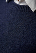 Classic Crew Neck Pullover Sweater with Ribbed Trim |  James