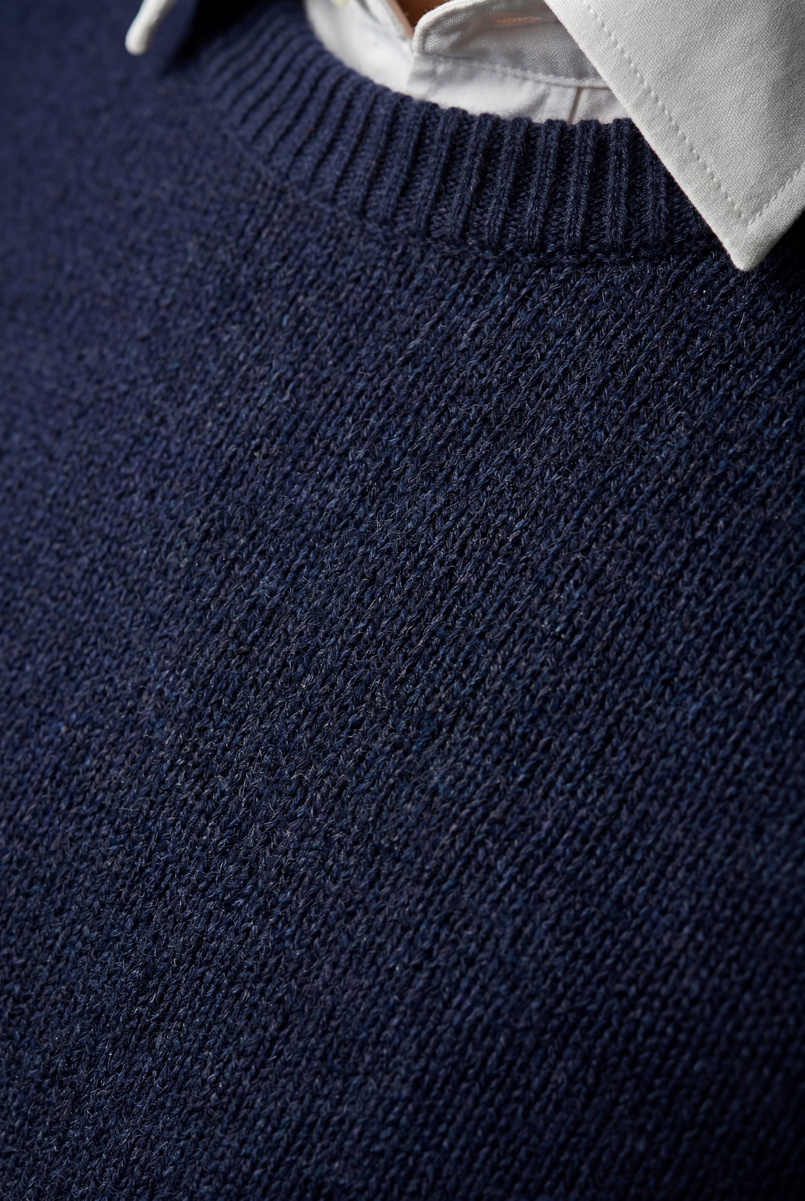 Classic Crew Neck Pullover Sweater with Ribbed Trim |  James